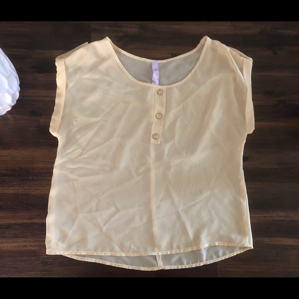 Francesca’s Light Yellow Top